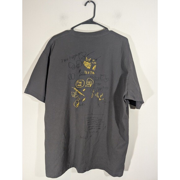 Uniqlo x Jean Paul Basquiat Mens Gray Short Sleeve Shirt Sz XL Artsy Streetwear - Picture 3 of 7